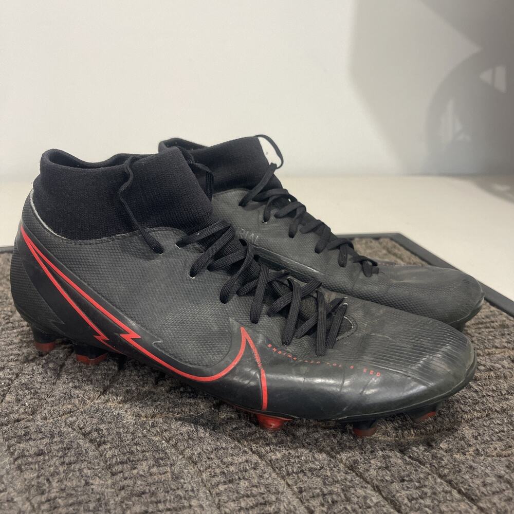Nike Mercurial Superfly 7 Elite Black Soccer Cleats Men Size 6.5